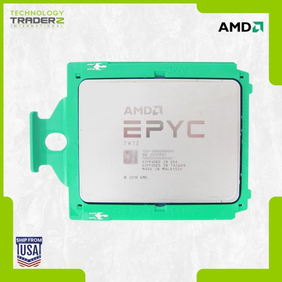 ** 100-000000055 AMD EPYC 7H12 64-Core 2.6GHz 256MB SP3 280W Processor UNLOCKED*