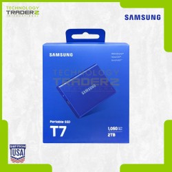 ** Samsung T7 Portable SSD T7 2TB USB 3.2 Gen 2 1,050MB/s - Blue MU-PC2T0H/AM **
