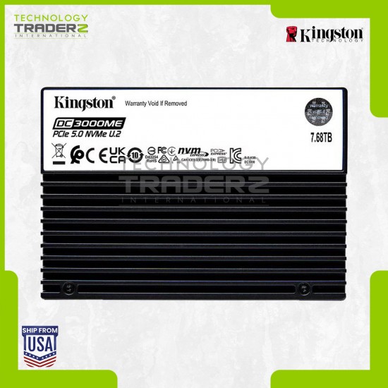 ** Kingston DC3000ME 7.68TB U.2 2.5" NVMe SEDC3000ME/7T6 Internal SSD Drive **