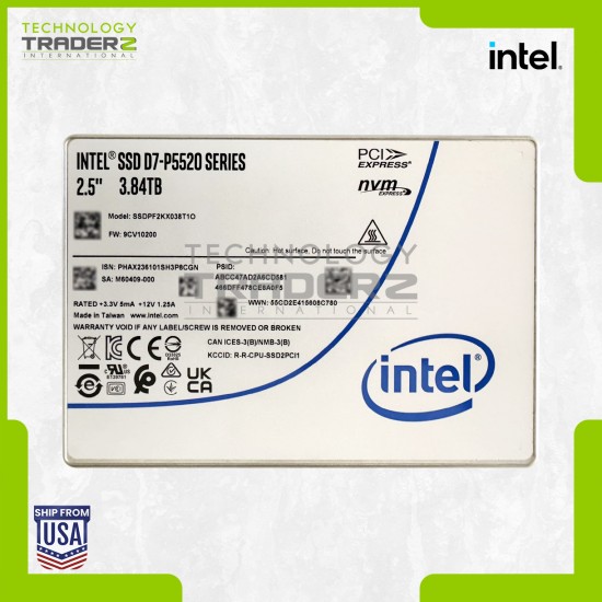 ** Intel D7-P5520 SSDPF2KX038T1 3.84TB PCIe NVMe TLC 2.5" SSD **