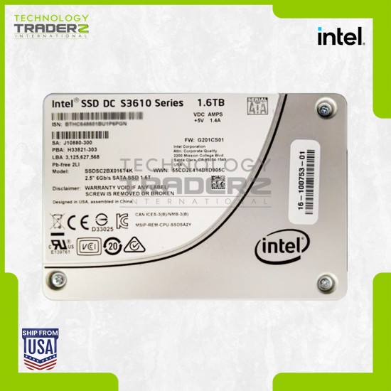 ** SSDSC2BX016T4K Intel DC S3610 1.6TB SATA 6Gbps 2.5" Solid State Drive**