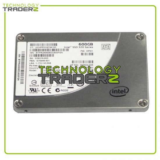 VO0600ECHPP HP Intel 320 Series 600GB 2.5" SATA 3GB/s SSD Drive 667602-005