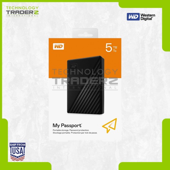 ** WD 5TB Portable External HDD 2.5" USB 3.2 Plug & Play WDBPKJ0050BBK-WESN **