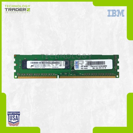 00D4961 IBM 8GB PC3-12800 DDR3-1600MHz ECC Unbuffered 2Rx8 RAM MT18JSF1G72AZ-1G6