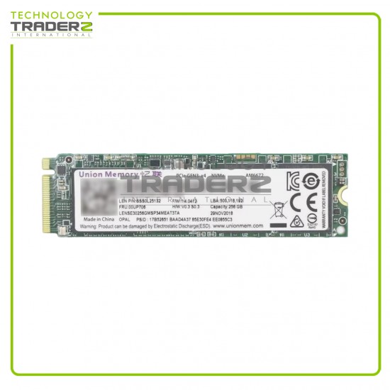 ** 00UP706 Lenovo 256GB TLC PCI-E 3.0 x4 NVMe M.2 2280 Internal SSD **