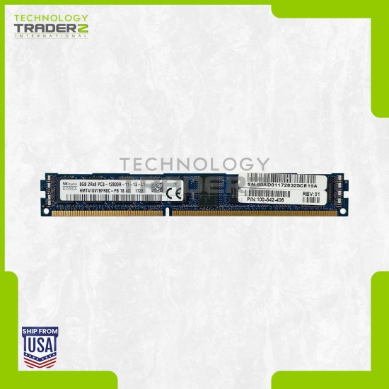 100-542-406 EMC 8GB PC3-10600 DDR3-1333MHz ECC REG 2Rx8 Memory HMT41GV7BFR8C-PB