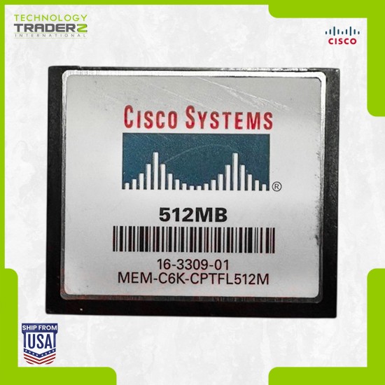 16-3309-01 Cisco CompactFlash 512MB Flash Card **Pulled**