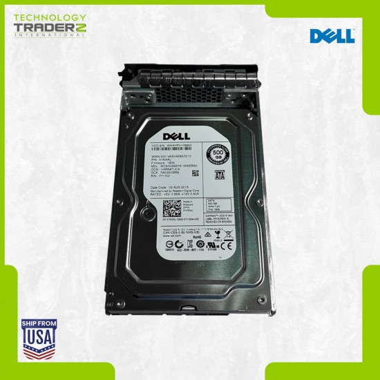 1KWKJ Dell 500GB 7.2K SATA 3Gbps 64M 3.5 HDD 01KWKJ WD5003ABYX-18WERA0