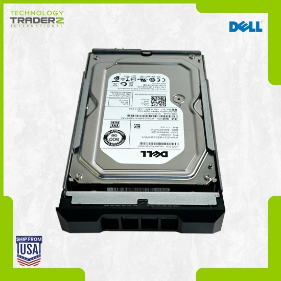 1KWKJ Dell 500GB 7.2K SATA 3Gbps 64M 3.5 HDD 01KWKJ W/ Blank Tray