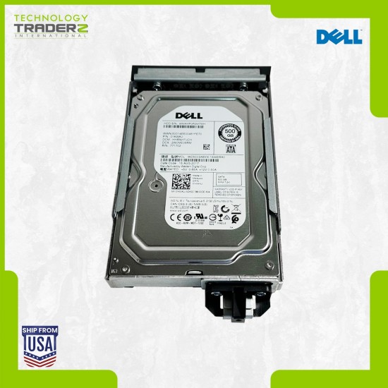 1KWKJ Dell 500GB 7.2K SATA 3Gbps 64M 3.5 HDD 01KWKJ W/ Blank Tray