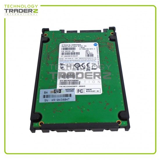 461203-B21 HP 64GB SATA 1.5Gbps 2.5" Solid State Drive 460709-002 461207-004