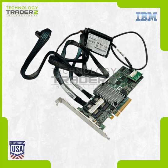 46M0918 IBM ServerRAID M5014 SAS/SATA 6Gb Raid Controller 90Y4267 W/ 2x 69Y1328