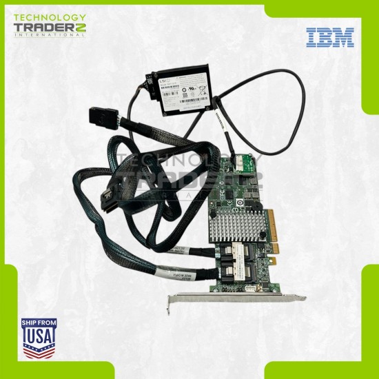 46M0918 IBM ServerRAID M5014 SAS/SATA 6Gb Raid Controller 90Y4267 W/ 2x 69Y1328