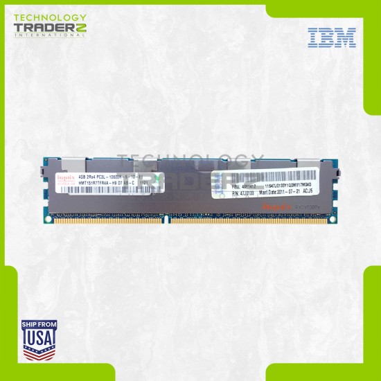 LOT OF 2 49Y1412 IBM 4GB PC3-10600 DDR3-1333MHz ECC REG DIMM Low Voltage Memory