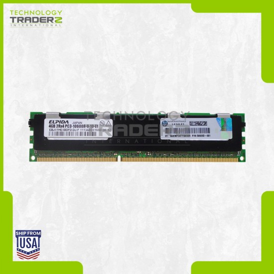 LOT OF 2 500658-B21 HP 4GB PC3-10600 DDR3-1333MHz ECC 2Rx8 Memory **New Other**