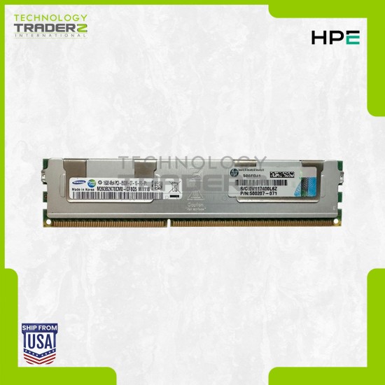 500666-B21 HP 16GB PC3 DDR3-1066MHz ECC 4Rx4 Memory 500207-071 M393B2K70CM0-CF8