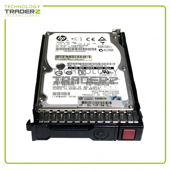 507127-B21 HP 300GB 10K SAS 6G DP 2.5" HDD 597609-001 507129-003 W/ Blank Tray