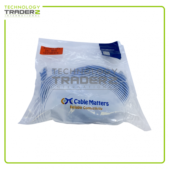 Cable Matters 5FT CAT-6 550MHz UTP Blue-5 Pack Gigabit Ethernet Patch Cable *New