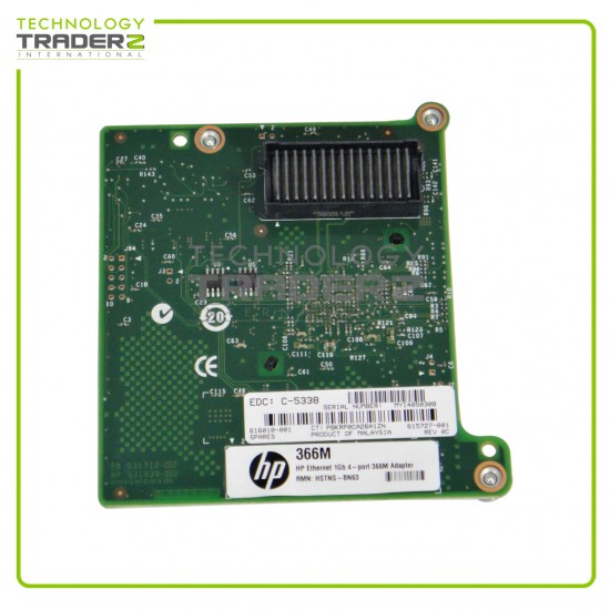 ** 615729-B21 HP 366M Quad Ports 1Gbps PCI-E 2.1 x8 Network Adapter 616010-001**