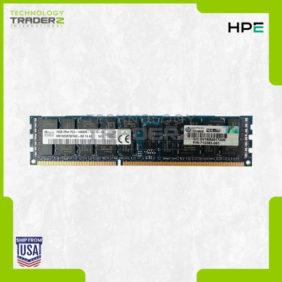 708641-B21 HP 16GB PC3-14900 DDR3-1866MHz ECC 2Rx4 Smart Memory 712383-081