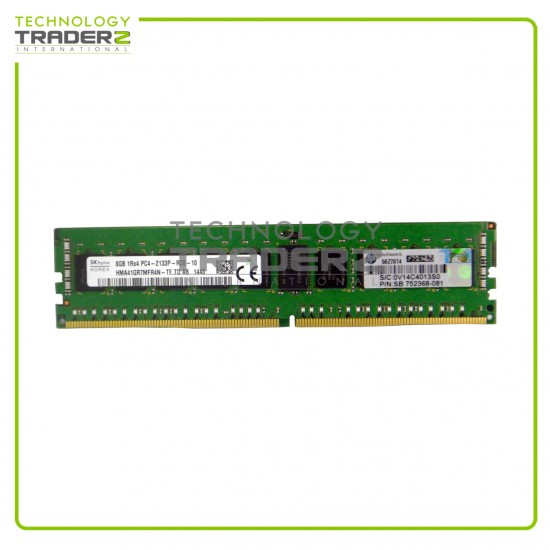 726718-B21 HP 8GB PC4-17000 DDR4-2133MHz ECC REG Single Rank Memory 752368-081