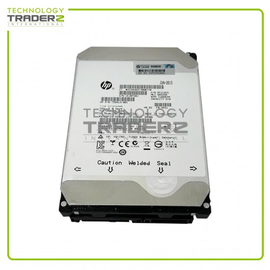 758413-001 HP 6TB 7.2K SAS MDL 6Gbps 3.5” Hard Drive HU726060ALS644 MB6000FEDAU