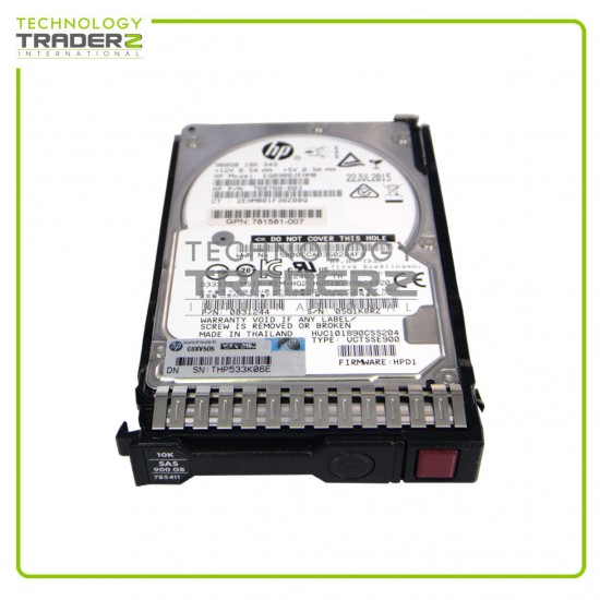 785069-B21 HP 900GB 10K SAS 12Gbps 2.5" HDD 768788-003 781581-007 785411-001