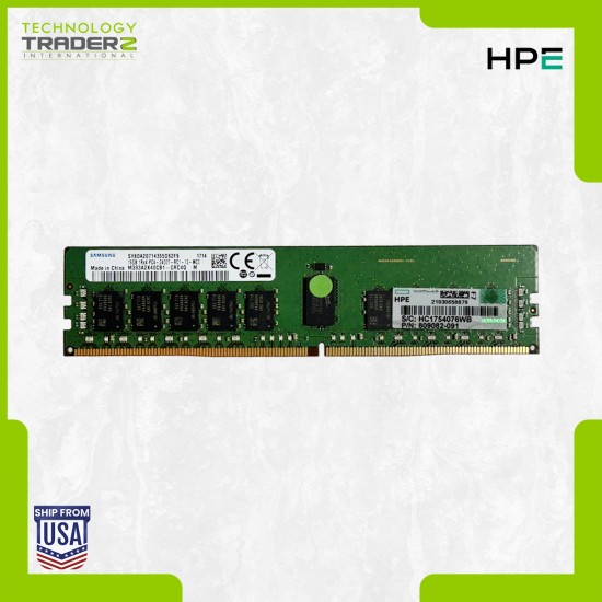 805349-B21 HP Samsung 16GB PC4-19200 DDR4-2400MHz ECC 1Rx4 Memory 809082-091