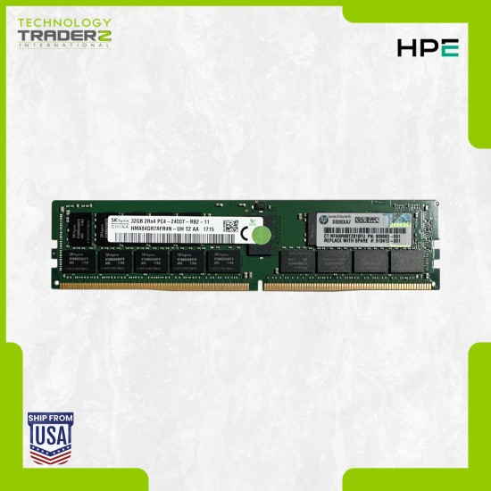 805351-B21 HPE 32GB PC4 DDR4-2400MHz ECC 2Rx4 Memory 809083-091 HMA84GR7AFR4N-UH