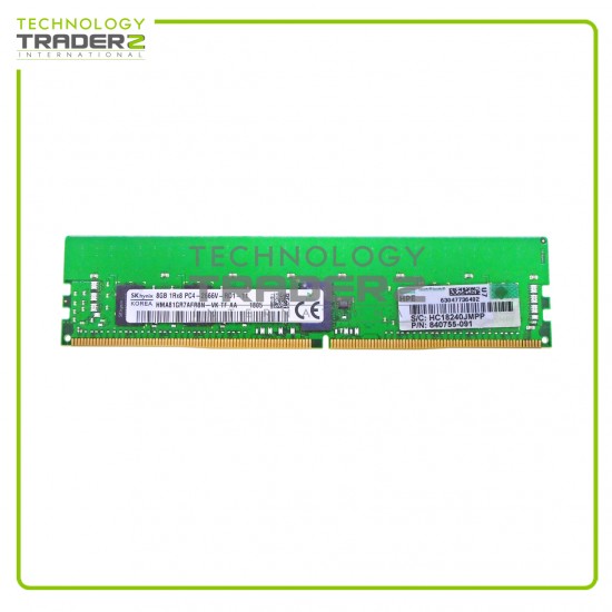 ** 815097-B21 HP 8GB PC4-21300 DDR4-2666MHz ECC REG Single Rank Smart Memory **