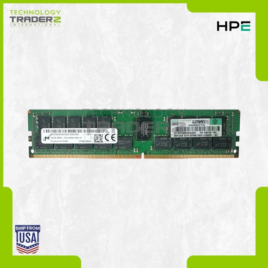 815100-B21 HPE Micron 32GB PC4-21300 DDR4-2666MHz ECC REG 2Rx4 Memory 840758-091