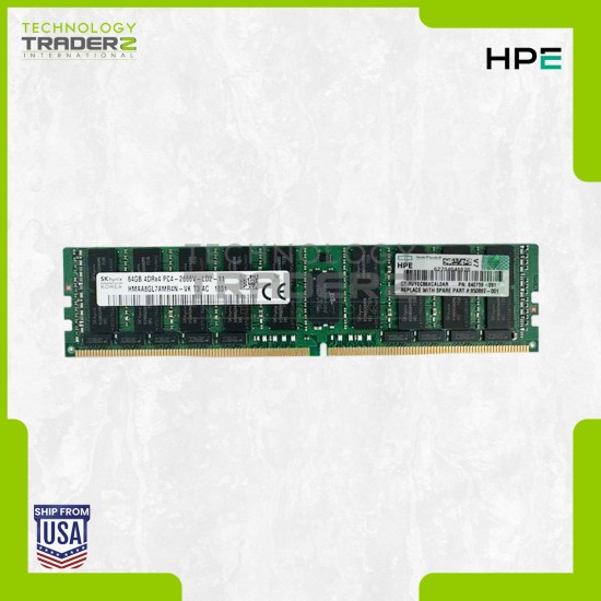 815101-B21 HP 64GB DDR4-2666MHz ECC 4DRx4 Smart RAM 840759-091 HMAA8GL7AMR4N-VK