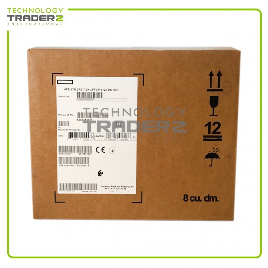 834031-B21 HPE 8TB 7.2K SAS 12Gbps 3.5" Hard Drive ***Factory Sealed***