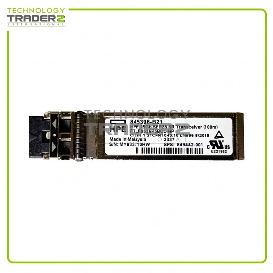 845398-B21 Genuine HPE 25G MM Fiber 100m 850nm LC SFP28 Transceiver 845397-001