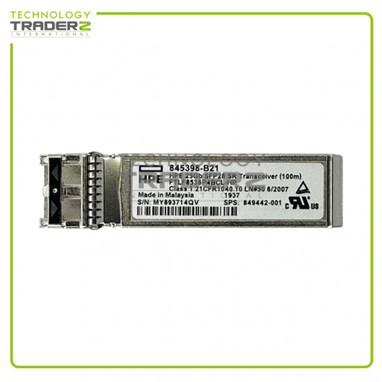 845398-B21 HPE 25Gbps MM Fiber 100m 850nm Duplex LC Connector SFP28 Transceiver