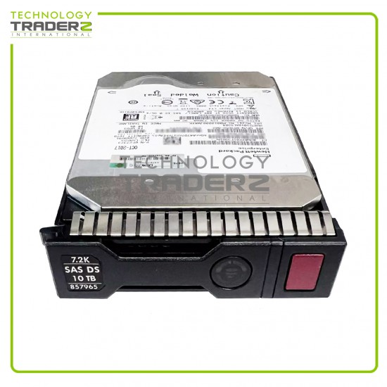 ** 857644-B21 HPE 10TB SAS 12Gbps 7.2K 3.5" SC 512E Hard Drive**