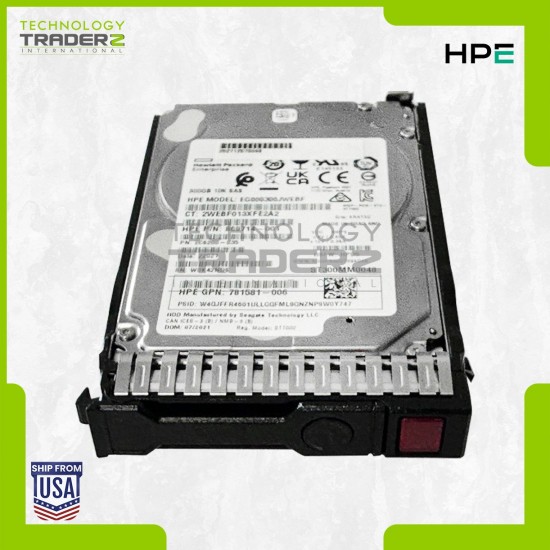 872475-B21 HPE 300GB 10K SAS SC 12Gbps 2.5” Hard Drive 869714-001 W/ Blank Tray