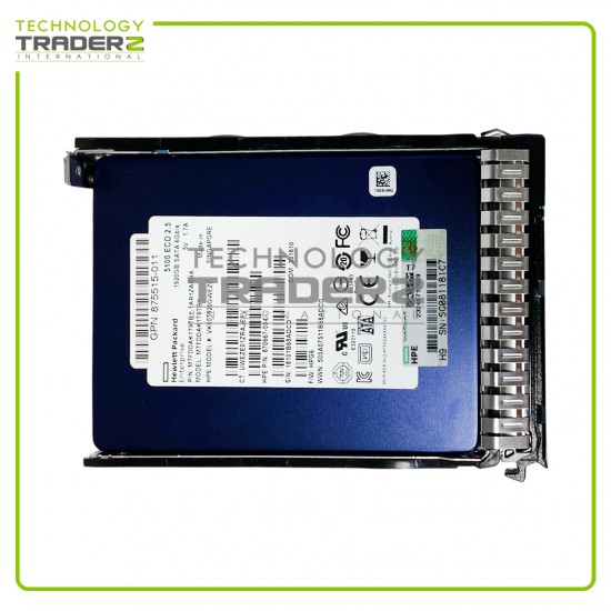 0-Hours 875513-B21 HPE 1.92TB MLC SATA 6Gbps RI 2.5” SSD 875515-011 870667-004