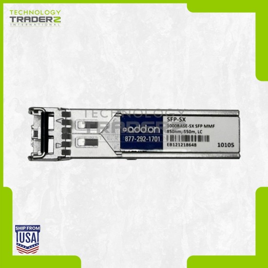 877-292-1701 Addon 1000BASE-SX SFP MMF SR 850nm 550m LC Transceiver Module