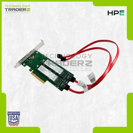 878873-B21 HPE SATA M.2 DUAL SSD PCI-E Expansion Card 759238-001 W/ 2x Cable