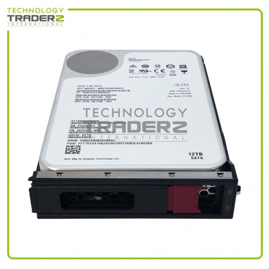 0-Hours 881785-B21 HPE 12TB 7.2K SATA SC 512e 6Gbps 3.5" HDD P01108-002 W-Tray