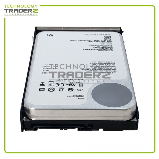 0-Hours 881785-B21 HPE 12TB 7.2K SATA SC 512e 6Gbps 3.5" HDD P01108-002 W-Tray