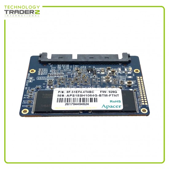 8F.51EF4.4T4BC Apacer 64GB SLIM-SATA MLC SATAIII SSD APS18SH1064G-BTM-FTNT