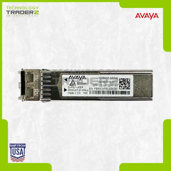 AA1403015-E6 Avaya 10G 10GBase-SR MM Fiber 300m 850nm Duplex LC SFP+ Transceiver
