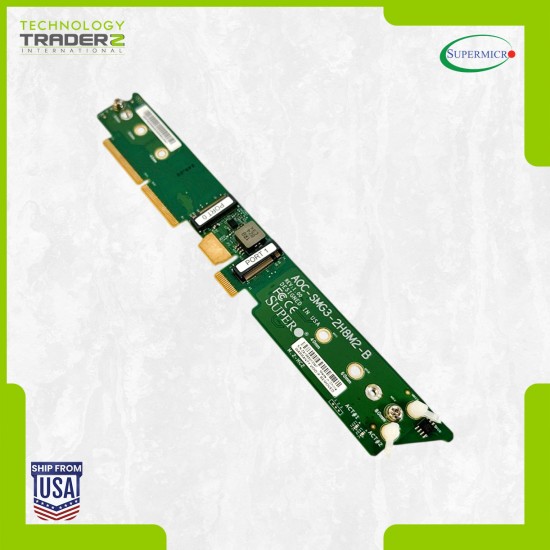 AOC-SMG3-2H8M2-B Supermicro 2x NVMe/SATA M.2 PCIe 3.0 Riser M.2 Carrier Card