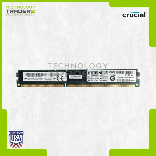 CT16G3ERVLD41339 Crucial 16GB PC3-10600 DDR3-1333MHz ECC REG DIMM 2Rx4 Memory