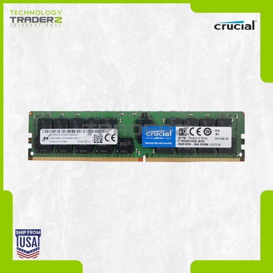 CT16G4RFD4266 Crucial 16GB PC4-21300 DDR4-2666MHz ECC REG 2Rx4 Memory Module