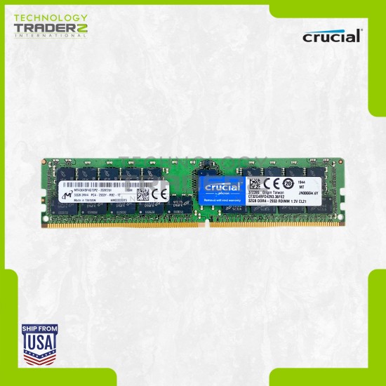 CT32G4RFD4293 Crucial 32GB PC4-23400 DDR4-2933MHz ECC Dual Rank Memory