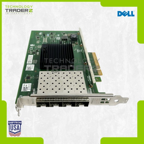 DDJKY Dell 4-Ports SFP+ 10Gbps Gigabit Ethernet PCI-E Converged Network Adapter