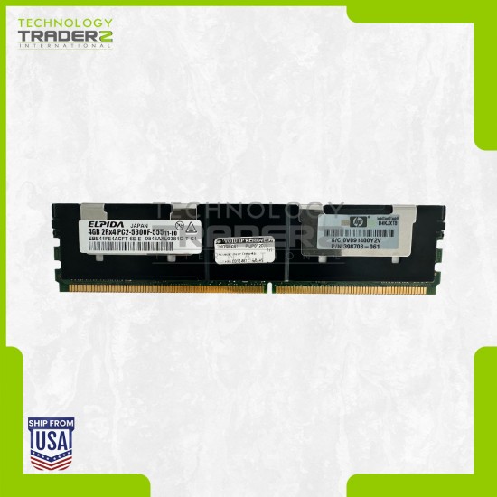 LOT OF 2 EBE41FE4ACFT-6E-E Elpida 4GB PC2-5300 DDR2-667MHz ECC Buffered 2Rx4 RAM